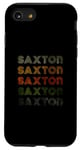 Coque pour iPhone SE (2020) / 7 / 8 Love Heart Saxton Tee Grunge Vintage Style Saxton Noir