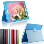 Housse nouvel Apple iPad 9,7 pouces Wifi - 4G/LTE Cuir Style bleue clair avec Stand - Etui coque bleu de protection tablette 2017 / 2018 New iPad 9,7 pouces - accessoires pochette XEPTIO case