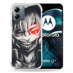 Cokitec Coque Renforcée pour Motorola G14 4G Manga Tokyo Ghoul Kaneki Noir