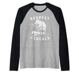 Beaver Respect The Locals Simple Native Pride Nature Lover Raglan Baseball Tee