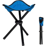 CSPARKV (bleu)Petit tabouret d'extérieur pliable en toile pour randonnée, camping, pêche, pique-nique, plage, barbecue, voyage, randonnée, siège de