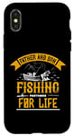 Coque pour iPhone X/XS Père et fils Partenaires de pêche pour la vie Fête des pères