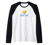 Mr. Men Little Miss Mr. Happy Beach Days Summer Raglan Baseball Tee