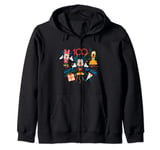 Disney 100 Anniversary Mickey Minnie Pluto 100 Years of Fun Zip Hoodie