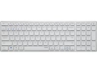 Rapoo Rapoo Keyboard Multimode E9700m Blade Wireless Keyboard, 2.4Ghz/Bt 5.0/Bt 3.0 White