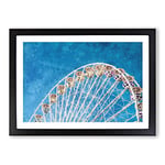 Big Box Art Ferris Wheel Vol.4 Painting Framed Wall Art Picture Print Ready to Hang, Black A2 (62 x 45 cm)