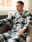 Cyberjammies Forrest Check Long Dressing Gown, Green