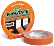 Frog Tape Orange Gloss & Satin Painters Masking Tape 24mm x 41.1m, Indoor Painting and Decorating For Sharp Lines and No Paint Bleed