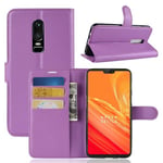 Oneplus 6      Pu Wallet Case    [Purple]