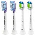 Electric Toothbrush Heads Philips DiamondClean + Sonicare G3 Gum Care, 4 pieces