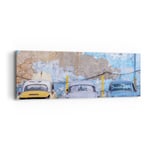 Impression sur Toile 90x30cm Tableaux Image Photo La Havane Ancien Voitures