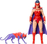 Masters of the Universe Origins Catra Figurine articulée de 14 cm collection Cartoon, héroïne de la série télévisée « She-Ra, la princesse du pouvoir » des années 1980, conception détaillée et accessoire chat, JBM84