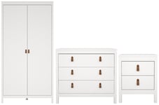 Tvilim Tvilum Madrid 3 Piece 2 Door Wardrobe Set - White