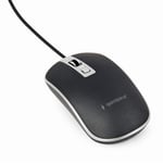 Gembird Wired Optical Mouse USB Black Silver