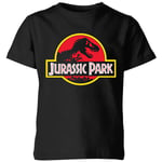 Classic Jurassic Park Logo Kids' T-Shirt - Black - 5-6 Years