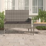 Bonnevie - Banc Banquette de Jardin à 2 Places - Mobilier de jardin avec Coussins Gris Résine Tressée BV507640