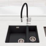 Cookology LUCCA/BK Lucca Granite Composite Kitchen Sink  - Black