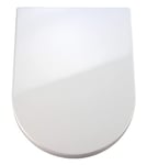 WENKO Abattant WC avec Frein de Chute Premium Palma Blanc, abattant WC clipsable avec Fixation en Acier INOX, Fix-Clip, Duroplast, 35.7 x 46.5 cm, Blanc