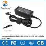 19 V 2.37a 45 W Laptop Ac Power Adapter Chargeur Pour Asus Ux21a Ux31a Ux32a Ux32v Ux32vd Ux21a-Db5x Ux21a-1ak1 4.0 Mm * 1.35 Mm