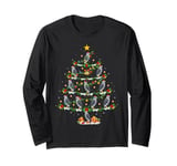 Osprey Bird Xmas Lights Santa Osprey Christmas Tree Long Sleeve T-Shirt