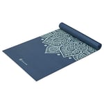 Gaiam Yoga Mat Premium Print Non Slip Exercise & Fitness Mat for All Types of Yoga, Pilates & Floor Workouts, Indigo Sundial, 5mm