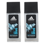 2 x 75ml Adidas Ice Dive Natural Deodorant Spray Body Fragrance