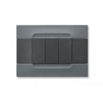 KADRA PLACCA 3 MODULES TECHNOPOLYMER COULEUR GRIS BERLIN 10803.07