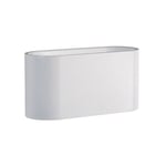LED vit oval vägglampa - Med G9 sockel, IP20 inomhus, 230V, utan ljuskälla - Färg på chassi : Vit