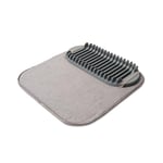 Addis Microfibre Kitchen Dish Drying Plate Rack Space-Saving Design Folds up for Easy Storage, mat 43.5 x 43.5cm, Charcoal, Grey, One Size