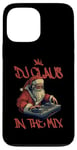 Coque pour iPhone 13 Pro Max DJ Santa Claus Spinning Christmas Beats Funny House Music