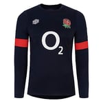 Umbro Mens England Long Sleeve Jersey T-Shirt Navy/Scarlet XXL