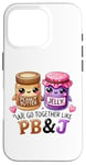 Coque pour iPhone 16 Pro Beurre de cacahuète Jelly PB J Valentine Couple Bestie Friend Kids