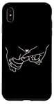 Coque pour iPhone XS Max Art minimaliste tenant les mains pour elle et lui