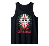 Merry Christmas Horror Fan Slasher 80s-Themed Tank Top