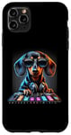 Coque pour iPhone 11 Pro Max Table de mixage teckel DJ avec casque