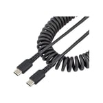 StarTech.com 50m USB-C laddningskabel - Heavy Duty Coiled USB-C till USB-C Adapter - Heavy Duty Aramid Fiber TB3-kabel