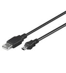 GOOBAY USB A til Mini USB-B 5pins 0,15m sort