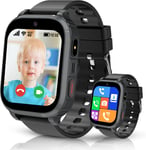 4g Montre Connectée Enfant Gps - Montre Téléphone Enfant Avec Carte Sim Gps Appel Sos Vidéo Ip68 Etanche Jeux, Réveil Mode Classe, Montre Intelligente Enfants Cadeau Pour Fille Garçon De 4-12 Ans