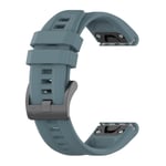 For Garmin Fenix 7S Sapphire Solar 20mm Silicone Solid Color Watch Band(Rock Cyan)