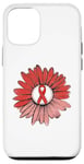 Coque pour iPhone 12/12 Pro Sunflower Vintage Red Ribbon Week Awareness