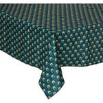 Nappe anti-tache Palmita bleu canard 140x240cm Atmosphera Créateur D'intérieur