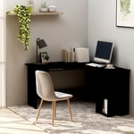 Bureau Angular avec une section coulissante pour le clavier en bois de haute qualité Couleur : noir