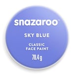 Snazaroo Classic Face and Body Paint for Kids and Adults, Sky Blue Colour, Water Based, Easily Washable, Non-Toxic, Makeup, Body Painting for Parties, for Ages 3+