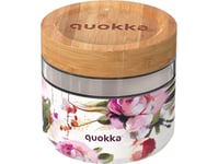 Quokka Quokka Deli Food Jar - Matbeholder/Matboks I Glass 820 Ml (Mørke Blomster)