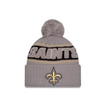 New Era New Orleans Saints NFL 2024 Sideline Sport Knit Grey Bobble Hat