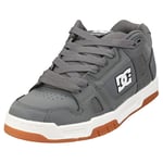 DC Shoes Stag Mens Grey Gum Skate Trainers - 7 UK