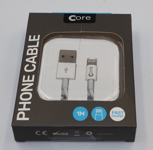 New - Core -  iPhone 8 Pin Cable - 1M - White - Fast Charge (PT-0104A)