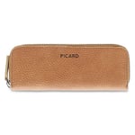 Picard Étui à stylos en Cuir véritable pour Femme - Taille Moyenne - Largeur : 2 cm - Hauteur : 7 cm - Longueur : 18 cm - avec Fermeture éclair - pour Affaires, Quotidien