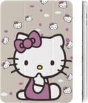 Hello Kitty Étui Pour Ipad 2020 Matériau Tpu Antichoc Réglage Automatique De L'angle De Veille/Réveil Mignon Housse De Protection Transparente 10.2in