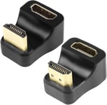 Adaptateur HDMI en Forme de U, 360 degrés HDMI 2.1 mâle vers Femelle 8K @ 60 Hz connecteur pour écran Portable Accessoires (Angle Haut/Bas)